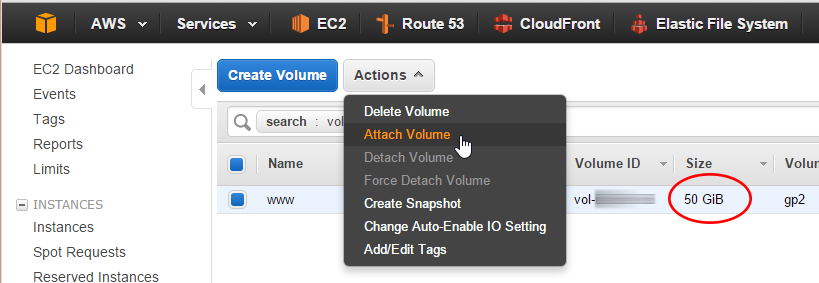 Attaching an EBS volume to a running EC2 instance